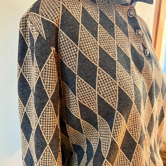 Vintage Alfred Dunner 3/4 Pullover Sweater with Collar - Picture 3 of 15